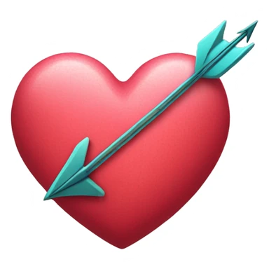 heart with an arrow thriugh it sticker