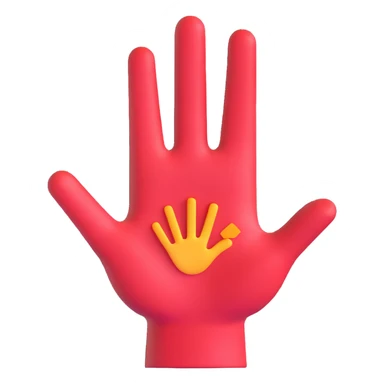 character showing palm saying 'wait', stop/start vibe emoji sticker