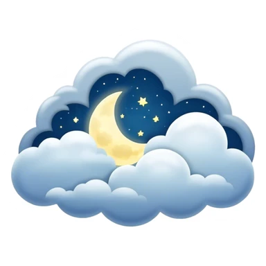 Moonlight and clouds with beautiful finish  sticker