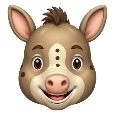 polka dots human body and donkey face sticker