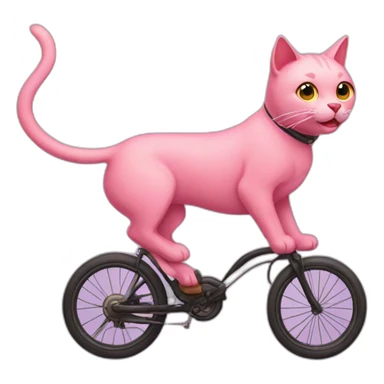 cat riding a pink dog sticker