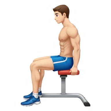 side-view seated calf-raise lower leg exercise sticker