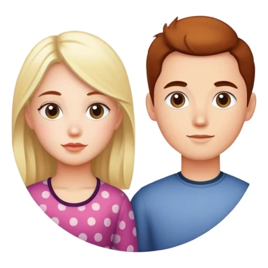 Kira and bixby in one round dot sticker
