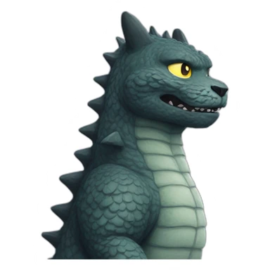 Godzilla look like cat sticker