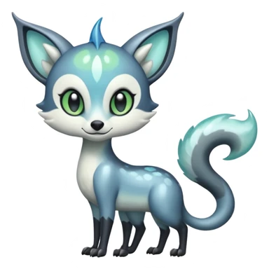 Icy Clear Glossy Glassy Gassy Mossy Meloetta-Vernid-Trico-Sergal-Civet-Fakémon-creature-hybrid sticker