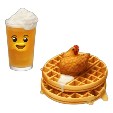 Chicken and waffles sticker