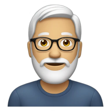 White dad with beard and glasses sticker