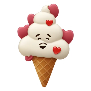 heart of stick ice cream sticker
