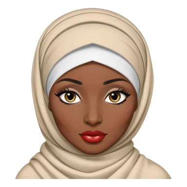 Nigerian, pretty lips, nigerian clothes, very dark skin, hijab, jewelry pretty bratz baddie, black eyeliner sticker