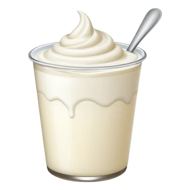 a cup of yoghurt sticker