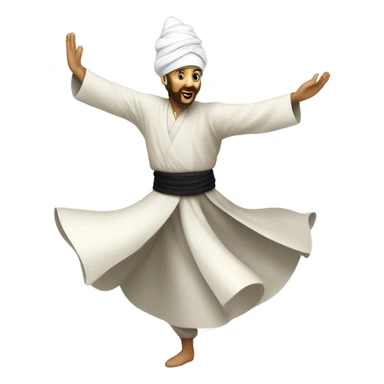 create sufi whirling dervish emoji symbol sticker
