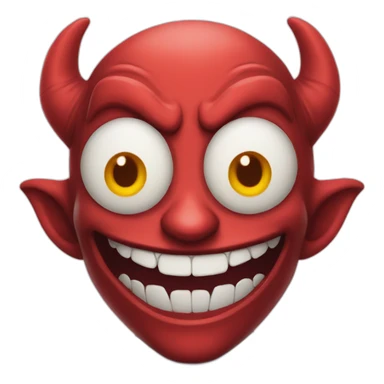 red goblin smile sticker