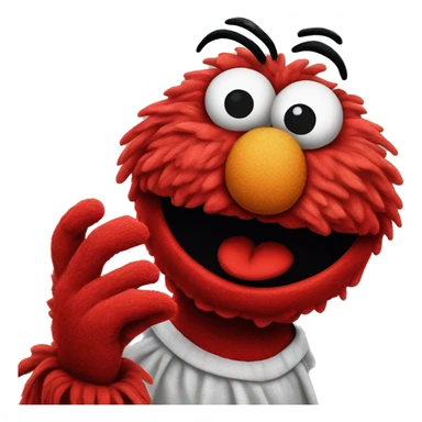 Elmo Sesame Street looks confused sticker