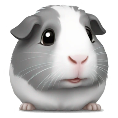Guineapig white and grey sticker