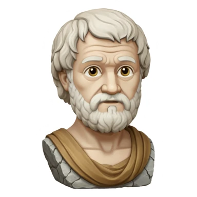 stone bust of Aristotle sticker