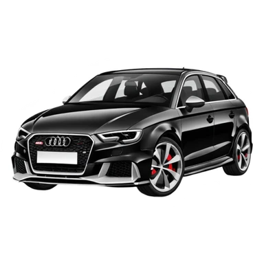 Car Audi rs 3 black sticker