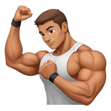 bodybuilder forearm exercise sticker