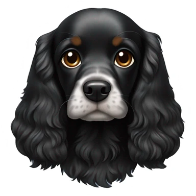 black small cocker spaniel dog sticker