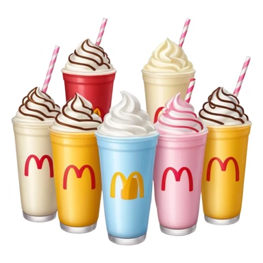 mcdonals milkshake cartoon pack sticker