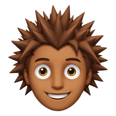 Color de piel moreno los ojos ke sean de estrella riéndose y pelo café hombre  el pelo asialado🤩😁 sticker