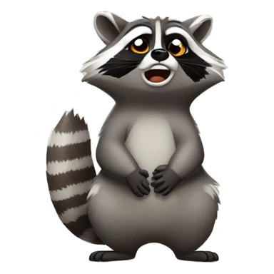 Raccoon making a shrugging motion sticker