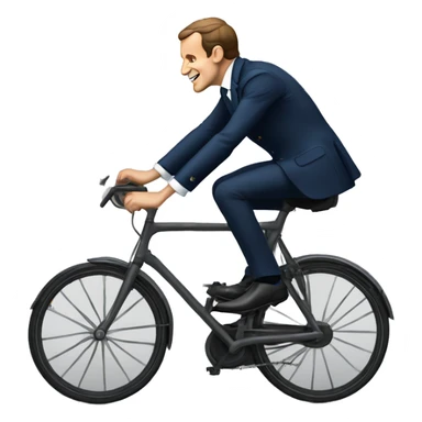 Macron sur un velo sticker