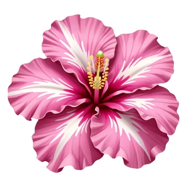 Pink & White Summer Hibiscus  sticker