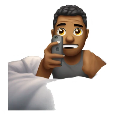 selfie in bedroom with phone angry sticker