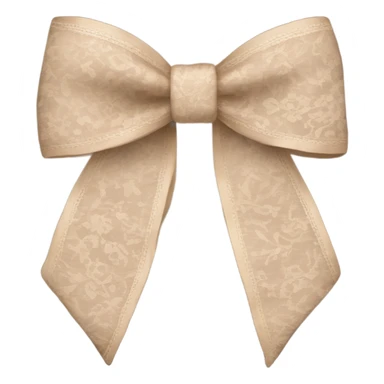Elegant Pale brown lace bow sticker