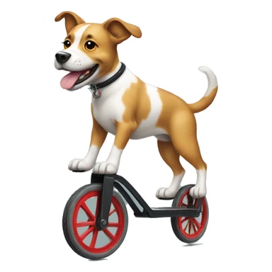 Dog on a unicycle sticker
