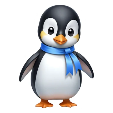 Pinguin with ribbon sticker