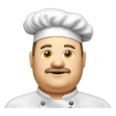  a fat European chef without a mustache sticker