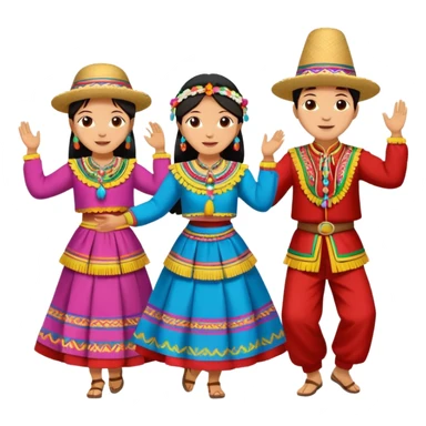 imagen de personas bailando huaylash en huancayo sticker