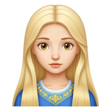 young ukrainian girl with long blonde hair sticker
