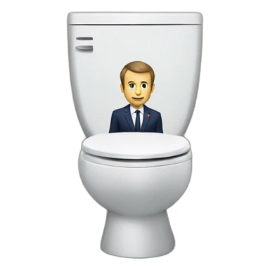 macron au toilette sticker