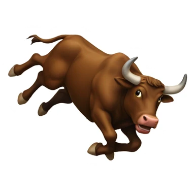 chasing bull sticker