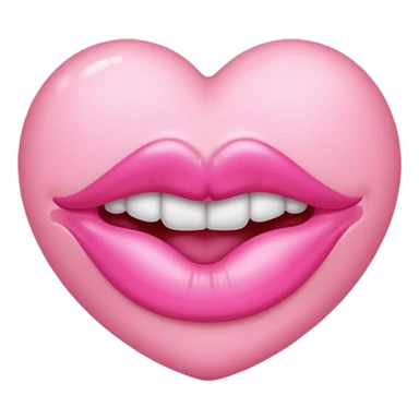 pink kiss mark sticker