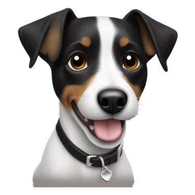 All Black Jack Russell Terrier sticker