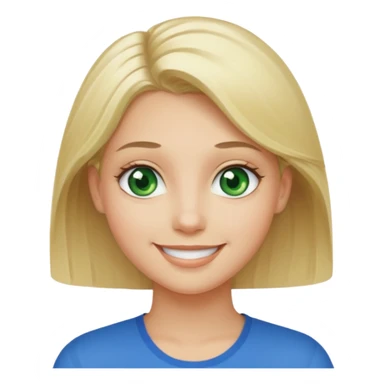Girl blonde Green eyes man dark Hair blue eyes sticker
