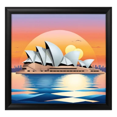 Sydney Opera House at sunset sticker