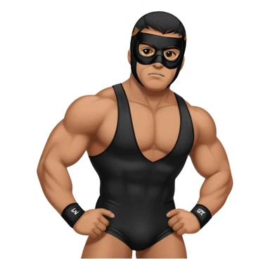 El Primo character, a muscular wrestler with a black mask and wrestling outfit sticker