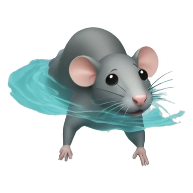 Rat swimming  sticker