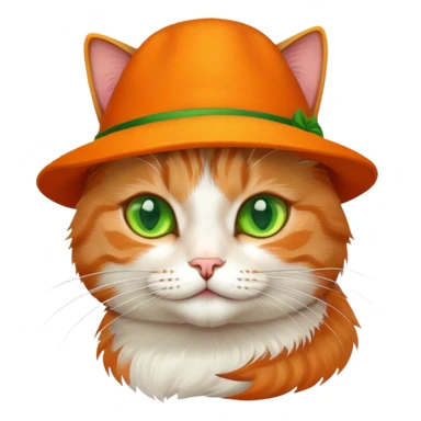 Cat with hat on sticker