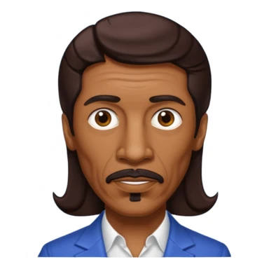 Ike Turner with dark brown hair sticker