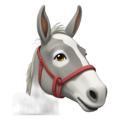 Un burro con Sara claus sticker