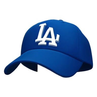 la dodgers logo ON A blue cap sticker