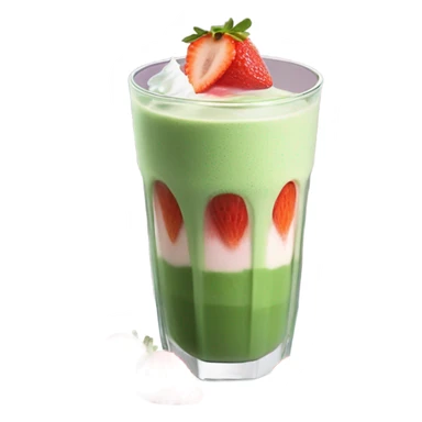 Iced strawberry matcha latte  sticker