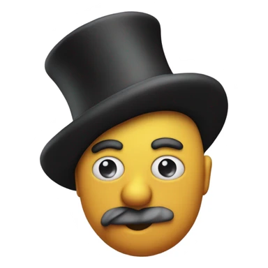 Play dough man with tophat sticker