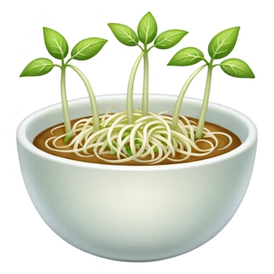 Bean sprouts in bowl sticker