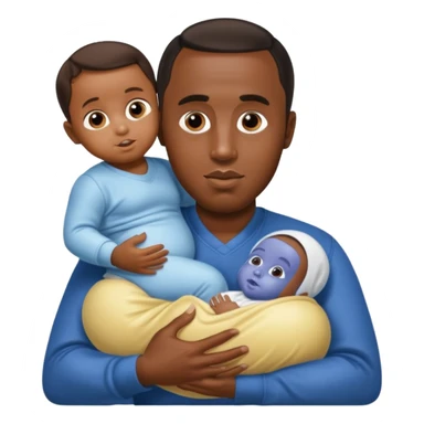 Sean “Diddy” Combs with baby oil and a very small infant sticker
